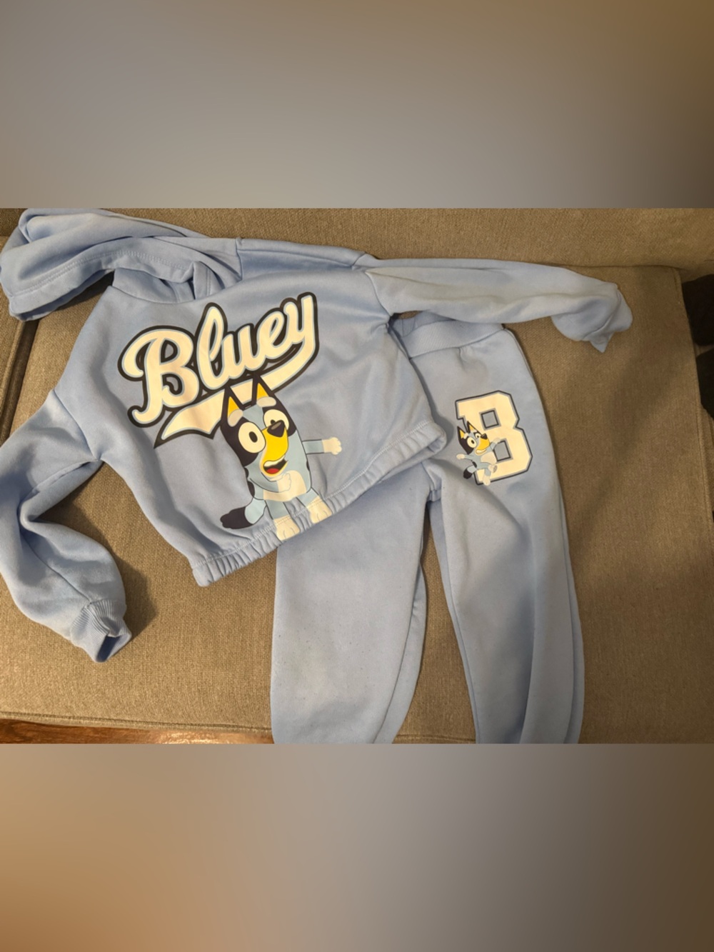 Light Blue Cozy Sweatshirt and Sweatpants Set